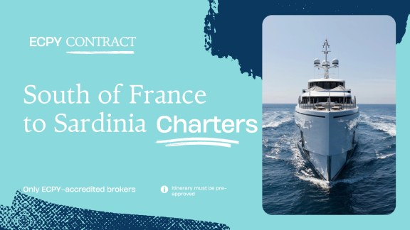 South of france to Sardinia yacht charters under ECPY contract