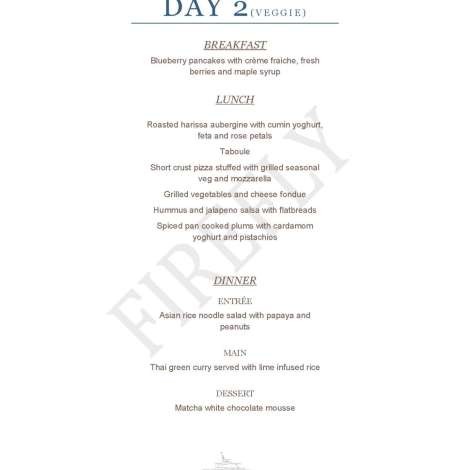 Food onboard Firefly # 2